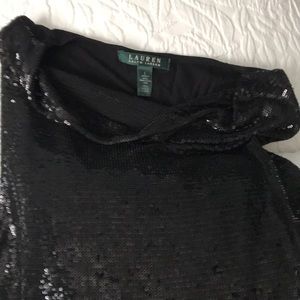 Ralph Lauren cowl neck sequined tank